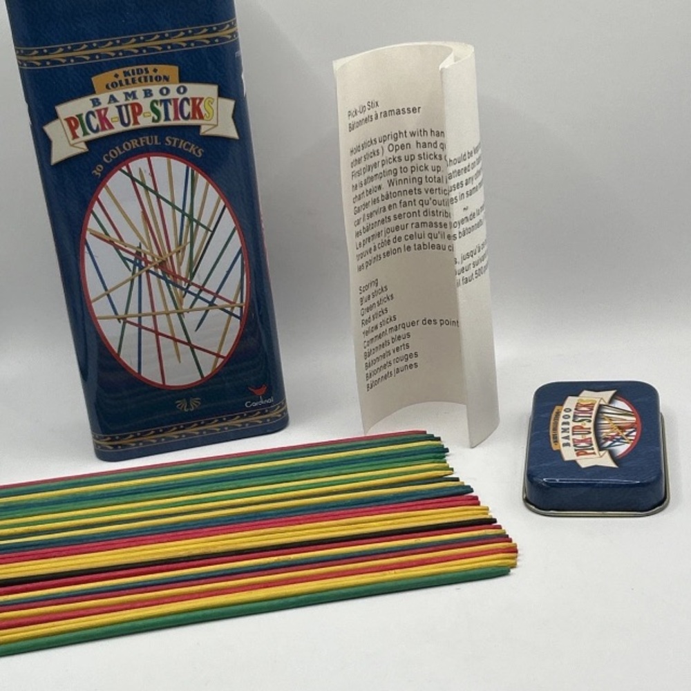 VTG Packaging Kids Collection Bamboo Pick-Up-Sticks 2000 Tin Container